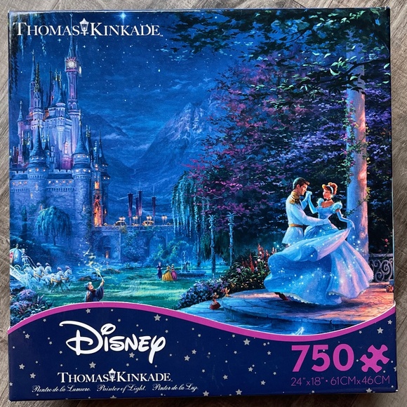 Disney Thomas Kinkade Cinderella Dancing in the Starlight 750 Piece Puzzle NIB - Picture 1 of 8